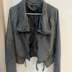 Lulu's Charcoal Leather Jacket